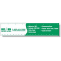 .040 White Matte Styrene Plastic 8" Rulers / with square corners (1.875" x